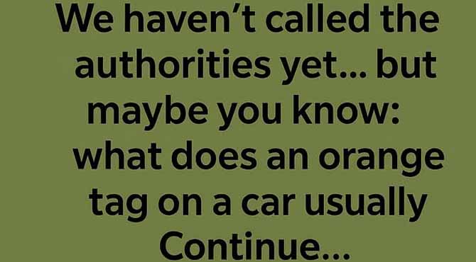 What an Orange Tag on a Car Really Means — And Why You Must Never Ignore It