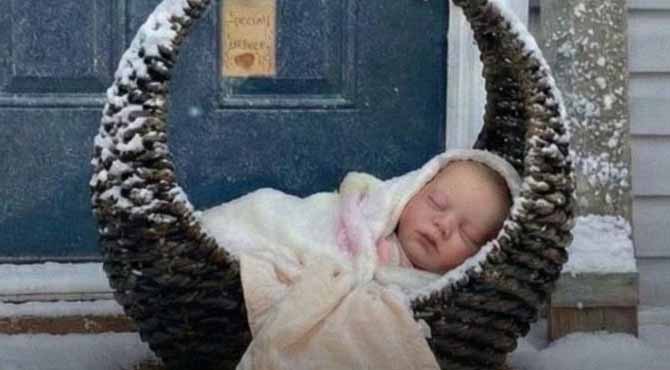 Man Returns from a Business Trip to Find an Abandoned Baby with a Note on His Porch